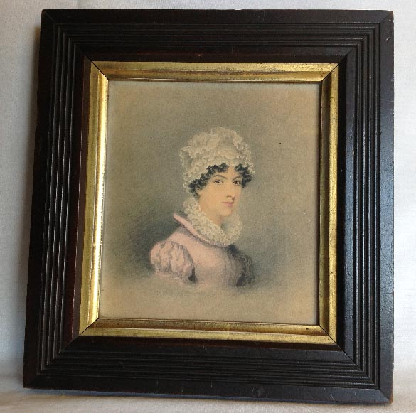 miniature portrait painting drawing by Royal Academy Artist Adam Buck signed and dated 1821